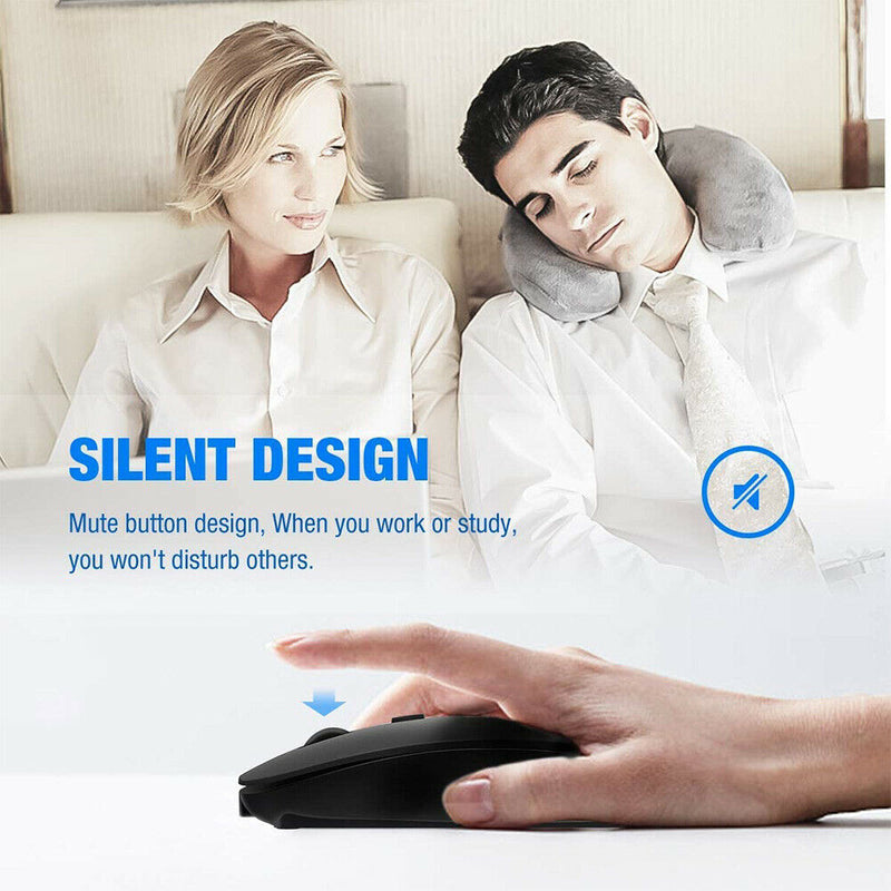 2.4G Rechargeable USB C Wireless Mouse Quiet Clicking for Type-C Laptop, MacBook