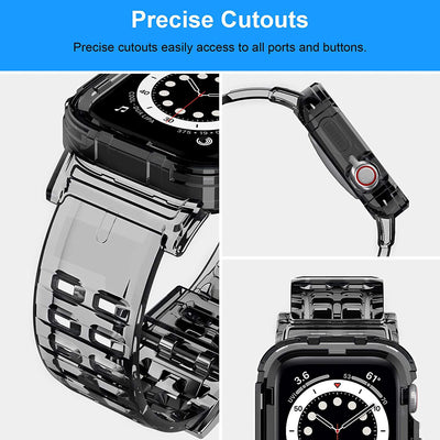 Rugged Protective Case with TPU Band Strap for Apple Watch Series 1 2 3 4 5 6 SE