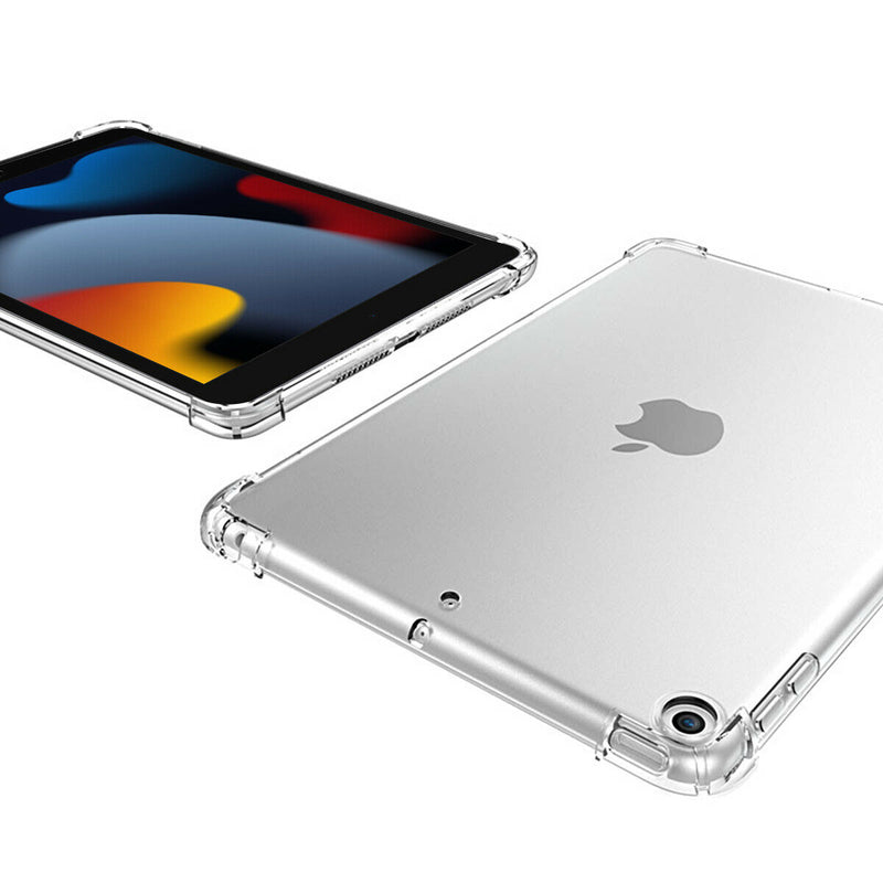 For Apple iPad 9th Gen 10.2inch Shock Absorption TPU Bumper Cushion Case - Clear