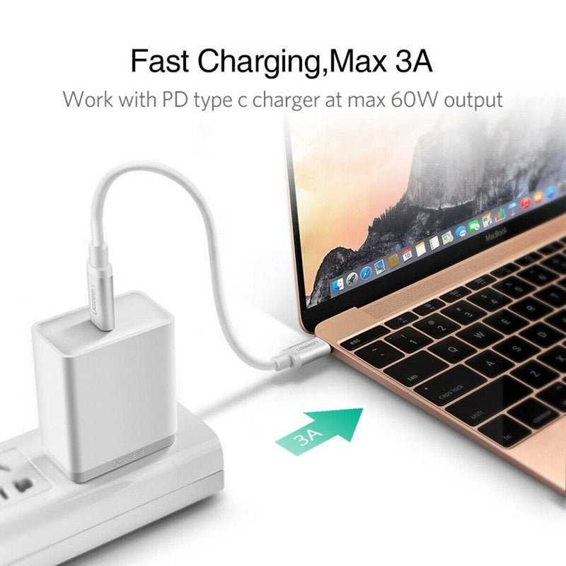 Thunderbolt 3 Compatible USB-C to USB-C 3.1 Cable 6inch 3FT 6FT Nylon Braided