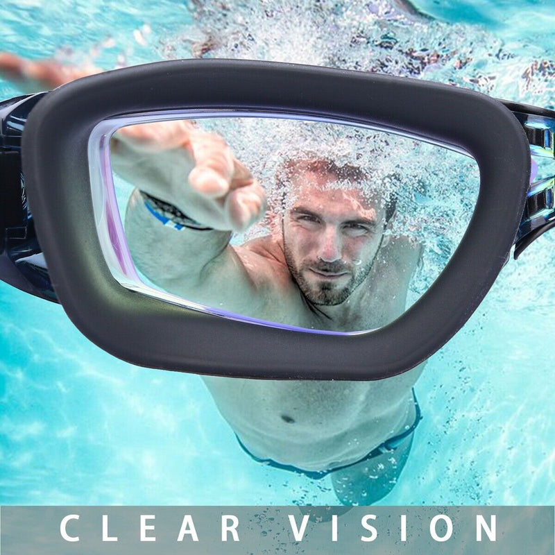 Aqua Wide View Swimming Goggles No Leaking, Anti Fog, UV Protection w/ Free Case