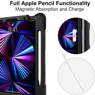 [Support Pencil Charging] Shockproof Rugged Case w/Kickstand for iPad Pro 11inch