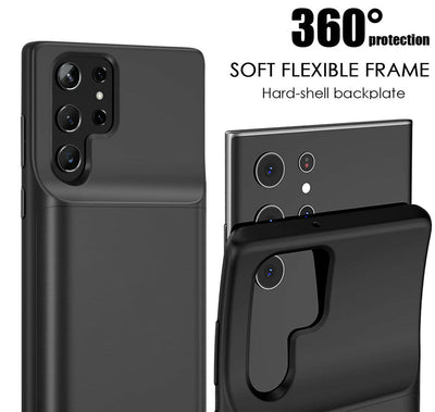 4800mAh Extended Battery Charger Protective Case for Galaxy S22 Ultra 5G 6.8inch