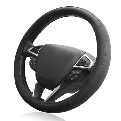 Black Premium Car Steering Wheel Cover for Sedan, SUV Universal 15 Inch CA