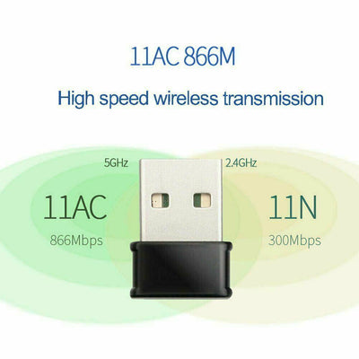 1200Mbps USB WiFi Adapter High Data Speed Dual Band Network Card For Windows OS