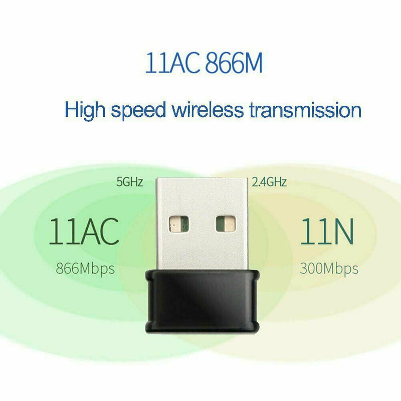 1200Mbps USB WiFi Adapter High Data Speed Dual Band Network Card For Windows OS