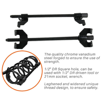 15inch 2pcs Coil Spring Compressor For Struts Shock Absorber Car Garage Tool