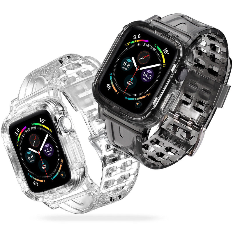 Rugged Protective Case with TPU Band Strap for Apple Watch Series 1 2 3 4 5 6 SE