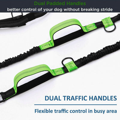 Double Retractable Hands Free Dog Leash - No Tangle for up to 150 lbs Large Dogs