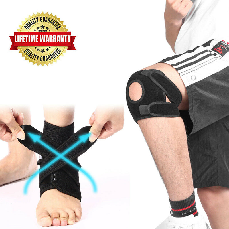 Breathable Adjustable Compression Sleeve Knee Support Brace/ Ankle Support Brace