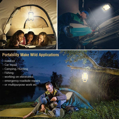 Portable Rechargeable USB COB LED Work Light Flod Flashlight Magnetic Torch Lamp