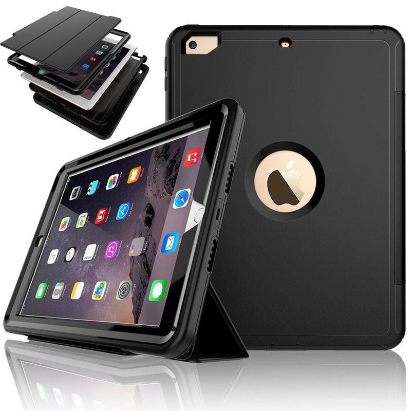 Apple iPad 9.7" 2nd 3rd 4th 5th 6th Shockproof Triple Layers Smart Stand Case