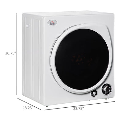 HOMCOM Compact Laundry Dryer 1350W Portable Clothes Dryer with 5 Drying Modes