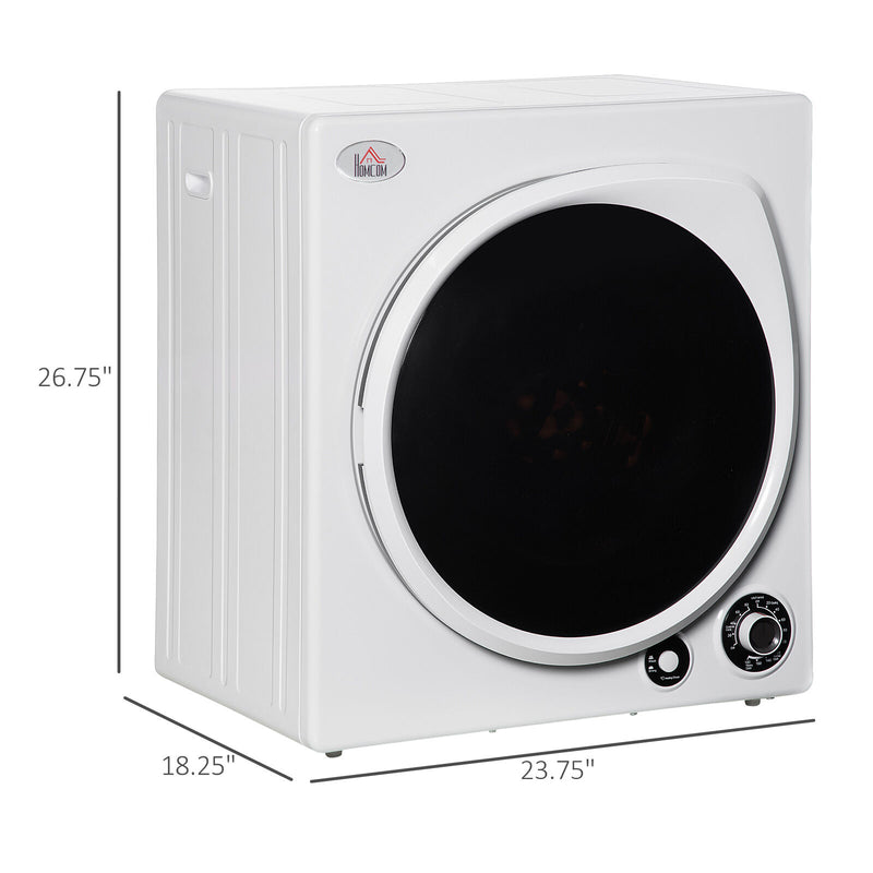 HOMCOM Compact Laundry Dryer 1350W Portable Clothes Dryer with 5 Drying Modes