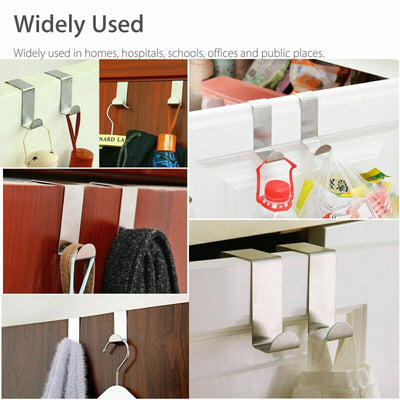 Door Hook Stainless Steel Reversible Cupboard Drawer Metal Hooks Hanger DIY