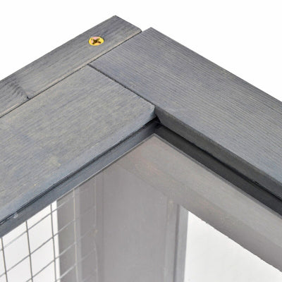 Wooden Reptile Cage with 3 Windows Slide-out Tray for Turtles, Lizards, Snakes 842525165495