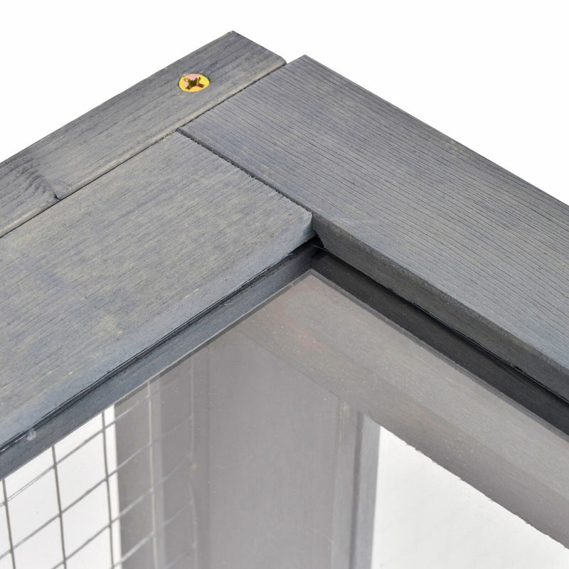 Wooden Reptile Cage with 3 Windows Slide-out Tray for Turtles, Lizards, Snakes 842525165495