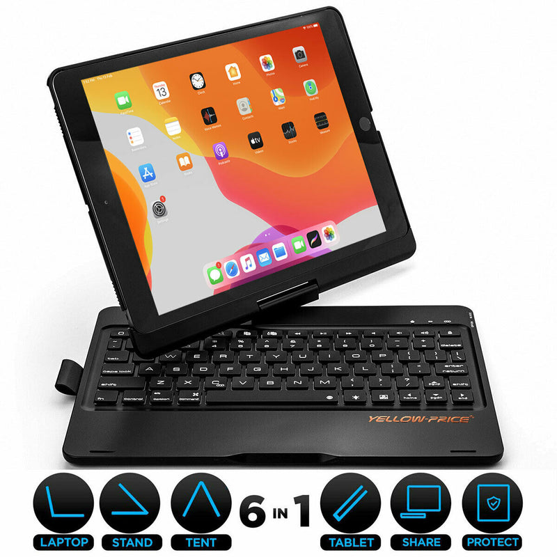 Wireless Keyboard Case-7 Color Backlit 360 Rotatable for iPad Pro 12.9" 11" 2020