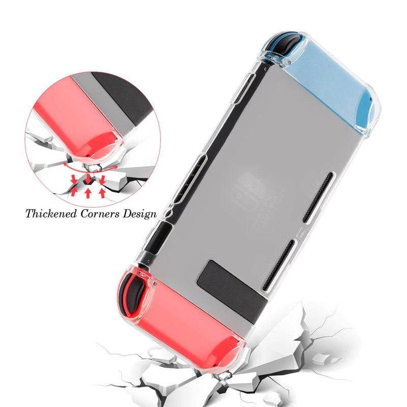 3 IN 1 Bundle Clear Case&HD Glass Film&6x Caps for Nintendo Swich / Switch Lite