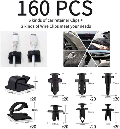 200 Pcs Car Trim Removal Tool Kit Set Hand Tools Pry Bar Panel Door Interior