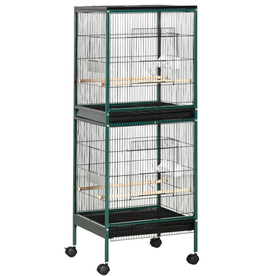 Large Bird Cage with 1.7 ft. Width, Bird Aviary Indoor with Multi-Door Design 196393257432