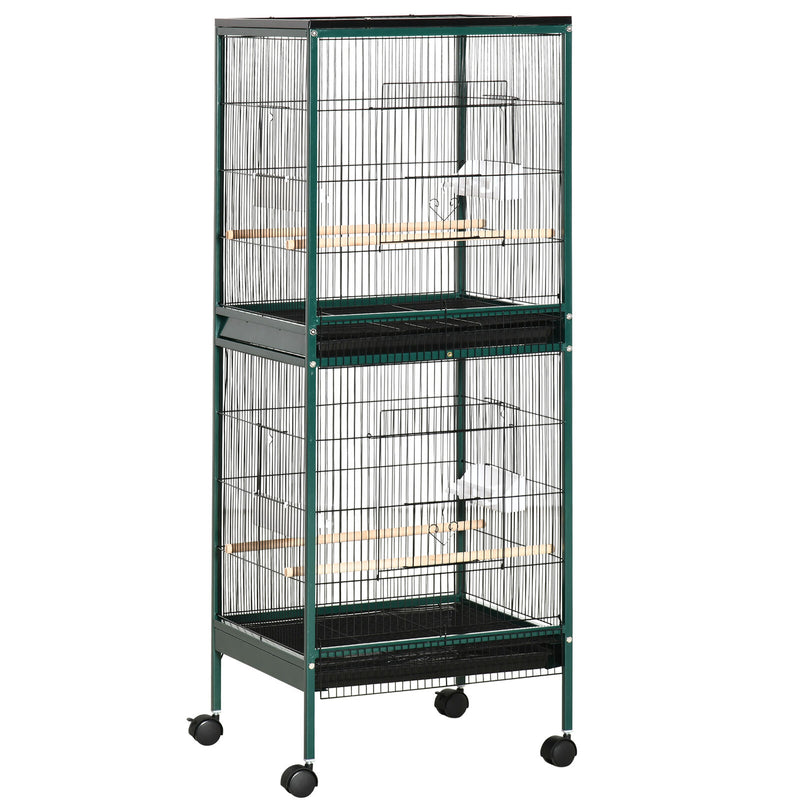 Large Bird Cage with 1.7 ft. Width, Bird Aviary Indoor with Multi-Door Design 196393257432
