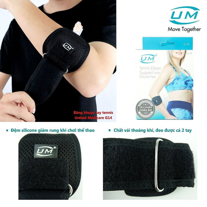 Compression Elbow Brace Support - Golf and Tennis Elbow pain Brace Strap