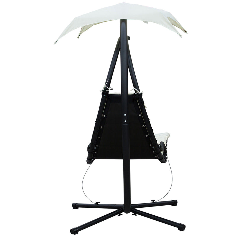 Clearance Sale Outdoor Hanging Chaise Lounge Chair w/ Canopy Air Porch Swing