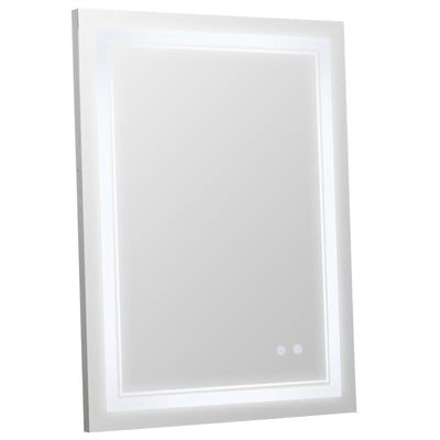 kleankin Wall LED Bathroom Mirror, Dimmable Vanity Mirror, with 3 Color