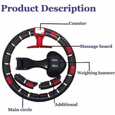 Weighted Hula Hoop Weight Loss  Adult Smart Hoola Thin Waist Detachable Fitness