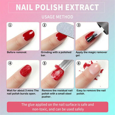 Burst Nail Gel Magic Remover Polish Soak Off Gel Coat Cleaner Primer Degreaser