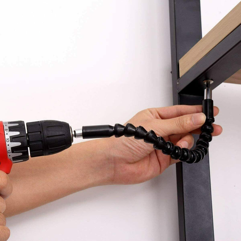 2X Flexible Drill Extension Right Angle Bit Attachment Holder Shaft Screwdriver