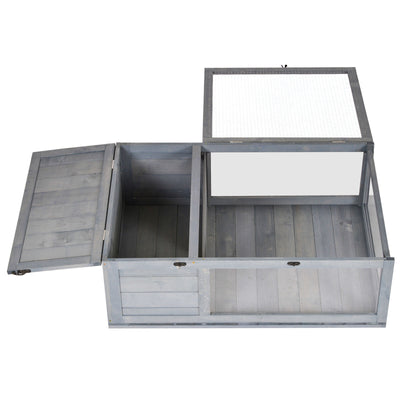 Wooden Reptile Cage with 3 Windows Slide-out Tray for Turtles, Lizards, Snakes 842525165495