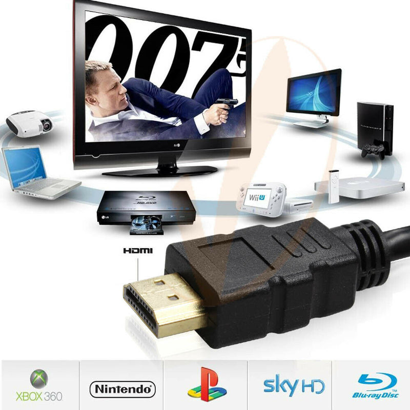 Short and Long HDMI Cable 1080p Ethernet ARC HDTV 1.5 2 3 6 10 15 25 30 50 66 FT