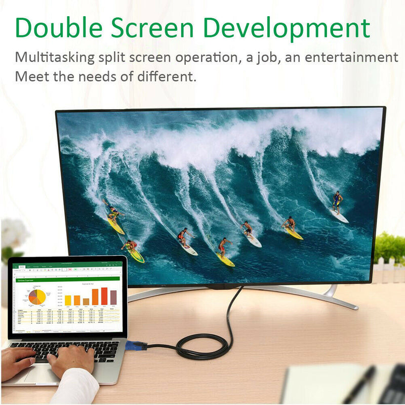 6FT 4K@60Hz Ultra HD HDMI Cable V2.0 High Speed 2160p UHD 3D CHROME HDTV Gold