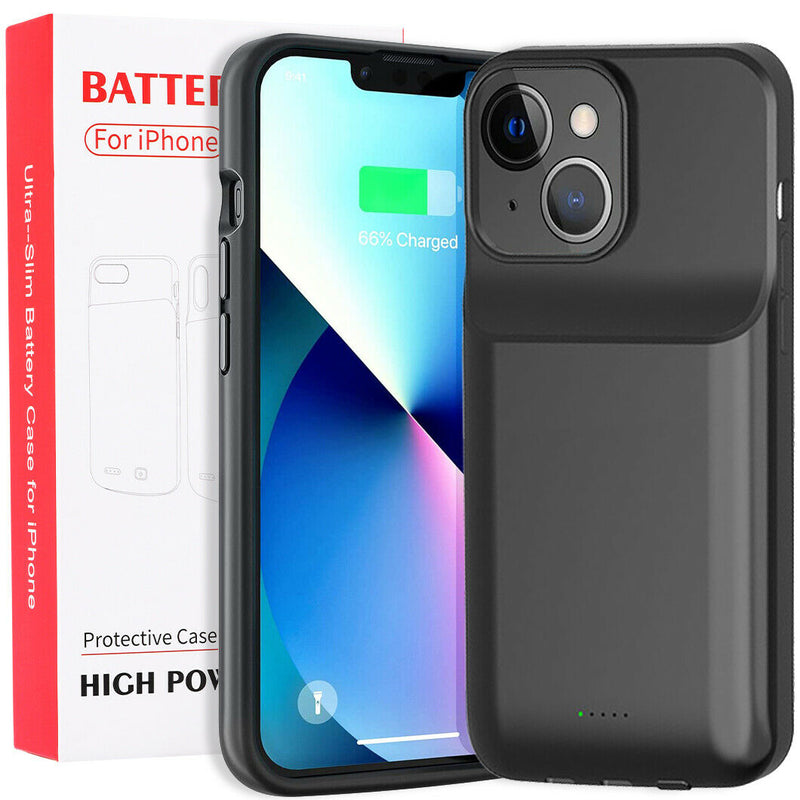 For iPhone 13 Pro 6.1" Wireless Charging Extended Battery Pack Case without Plug