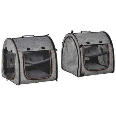 Large Portable Double Cat Pet Carrier Kennel Bag Oxford Travel Car Seat 842525114806