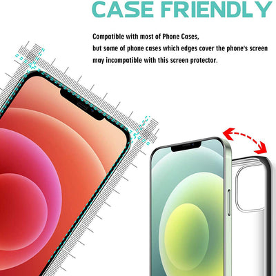 2PACK 3D HD Tempered Glass Film, No Bubbles at The Edges for iPhone 13 Pro 6.1"