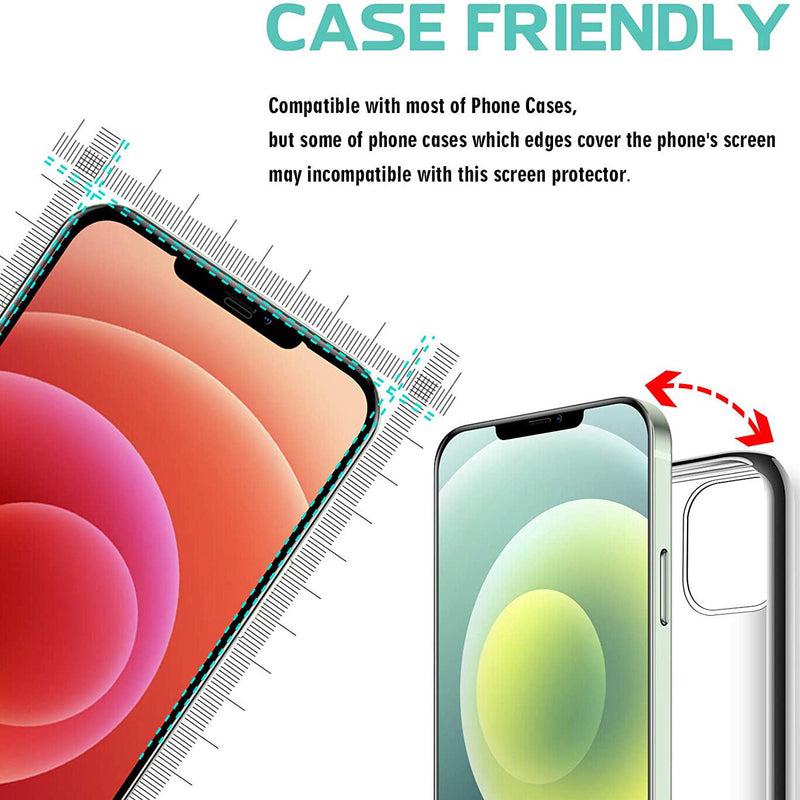 2PACK 3D HD Tempered Glass Film, No Bubbles at The Edges for iPhone 13 Pro 6.1"