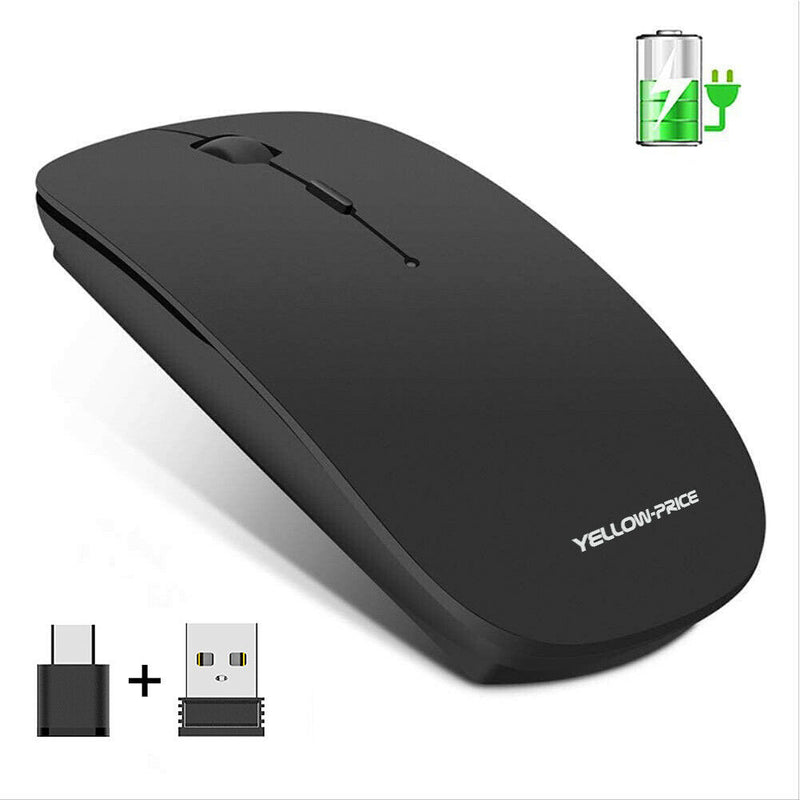 2.4G Rechargeable USB C Wireless Mouse Quiet Clicking for Type-C Laptop, MacBook