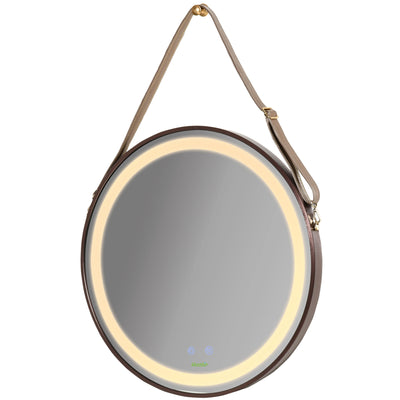 kleankin Modern LED Bathroom Mirror, Dimmable Vanity Mirror w/ Anti-fog Bedroom