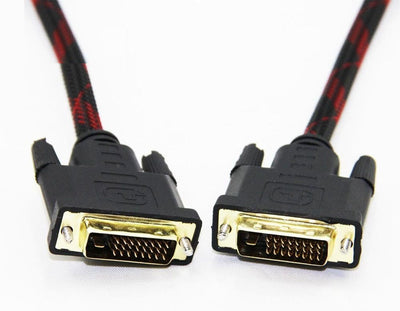 Nylon Braided DVI 24+1 Gold Plated Cable Cord Lead For Monitor LCD PC (1.5M) CA