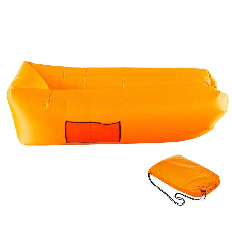Inflatable Lounger Sofa Bed with Travel Bag Pouch for Travel, Camping, Picnics