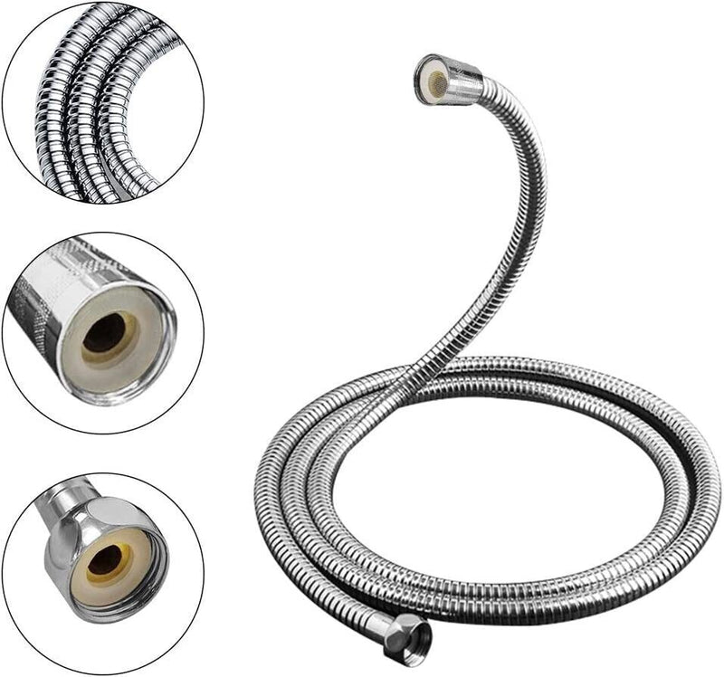 3 METER SHOWER HOSE STAINLESS STEEL FLEXIBLE CHROME SHOWER BATHROOM PIPE CA