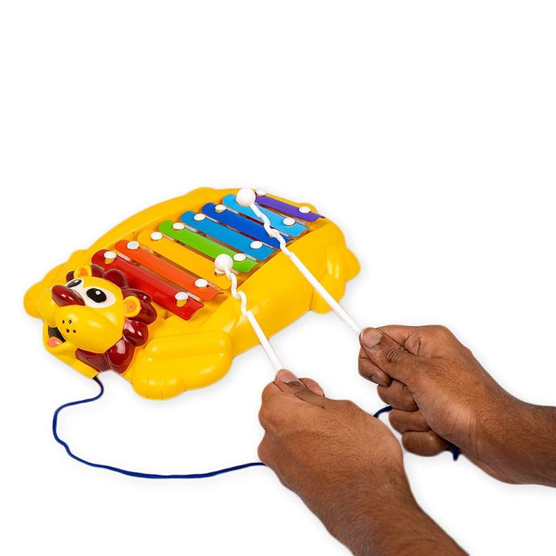 Baby Musical Toy Colorful Lion Design Xylophone With Mallets Improve Kid Skill