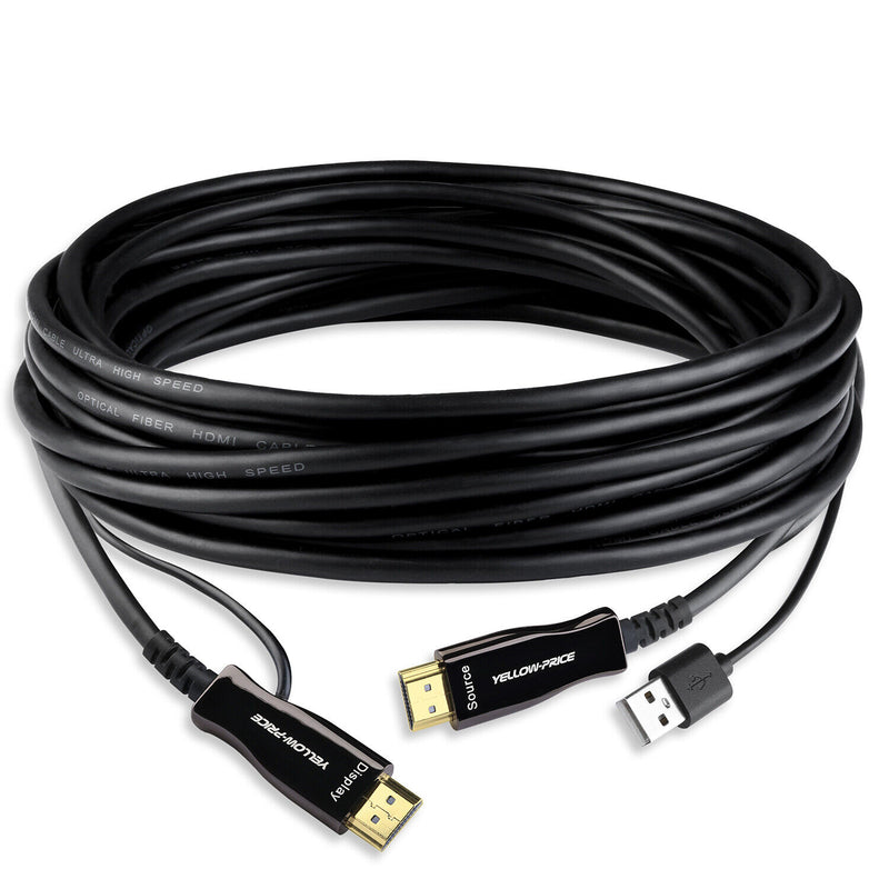 Real 8K@120Hz HDMI Fiber Optic Cable 15-66ft, High Speed 48Gbps HDMI 2.1 Cord