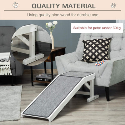 Small Pet Ramp for Dogs and Cats with Easy Top Platform, Indoor Puppy Ramp