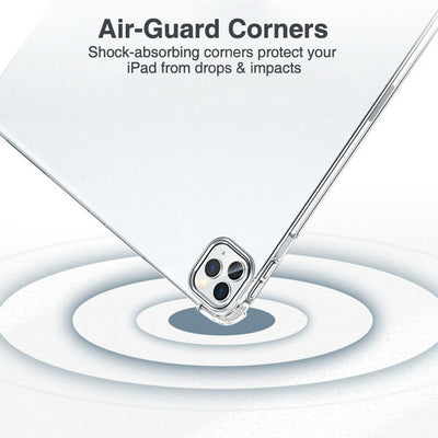 For Apple iPad 9th Gen 10.2inch Shock Absorption TPU Bumper Cushion Case - Clear