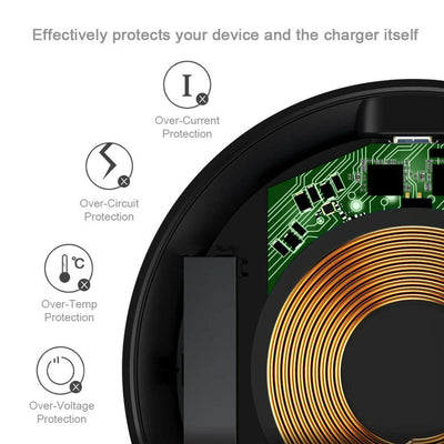 10W Metal Qi Wireless Charger Fast Charging Mat For iPhone 11 Xs Galaxy S20U 10+