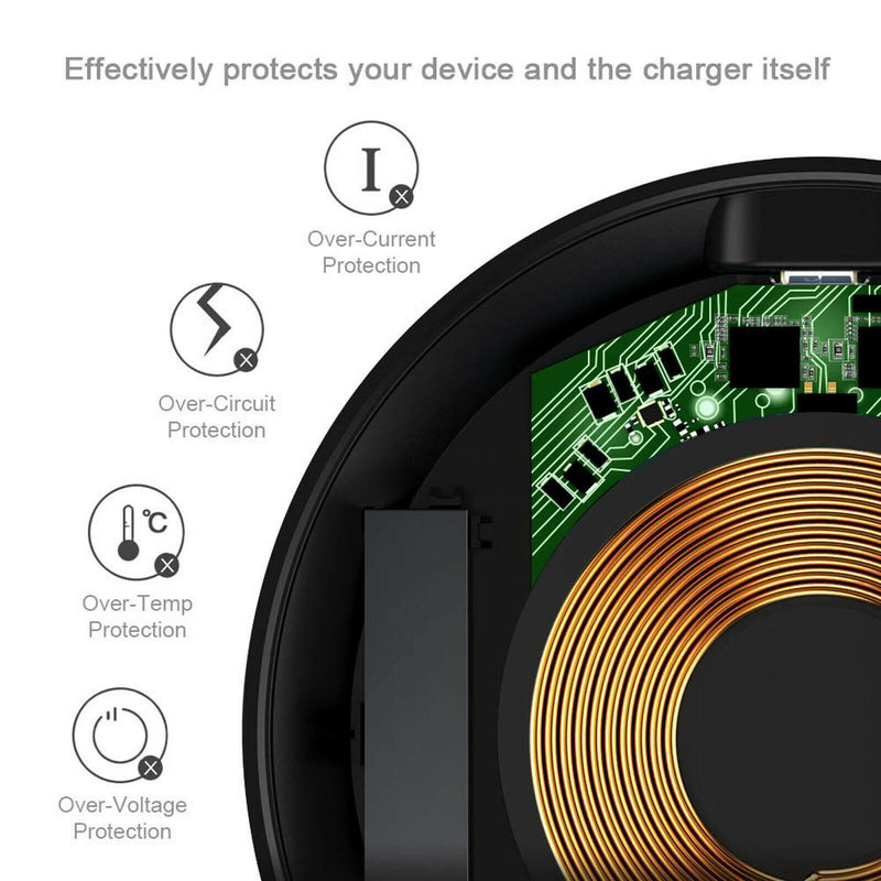 10W Metal Qi Wireless Charger Fast Charging Mat For iPhone 11 Xs Galaxy S20U 10+